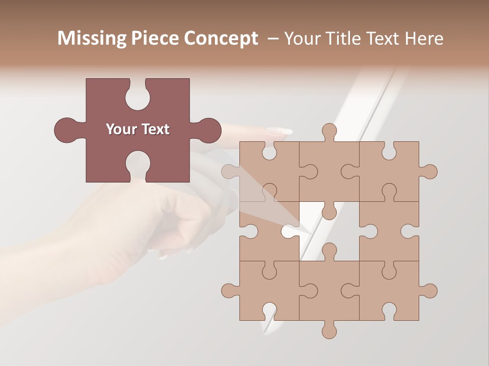 A Woman's Hand Pointing At A Laptop Screen PowerPoint Template