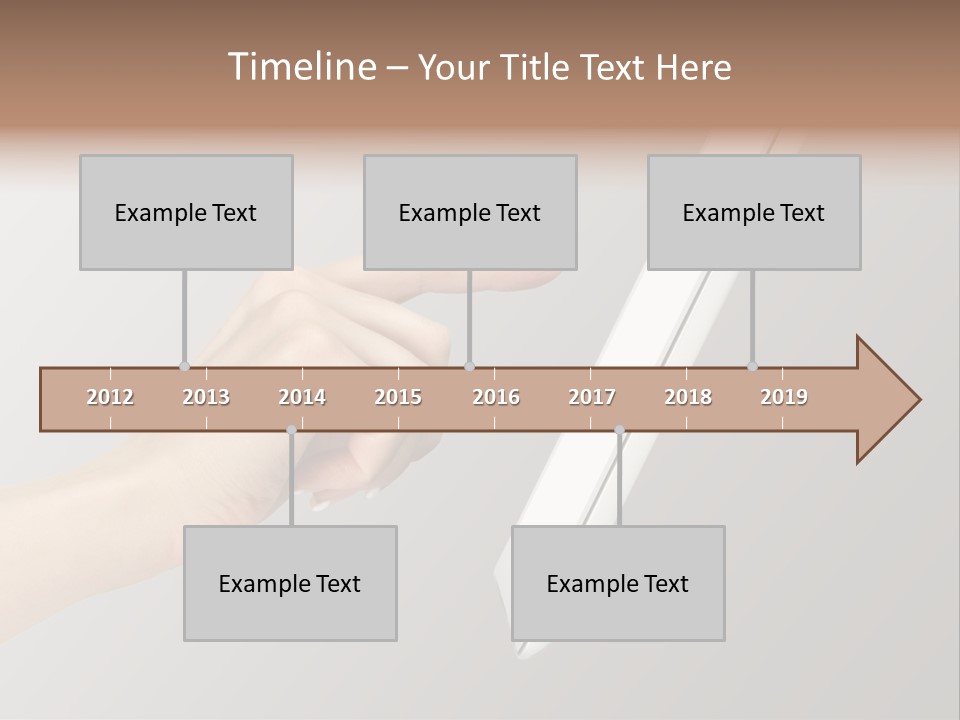 A Woman's Hand Pointing At A Laptop Screen PowerPoint Template