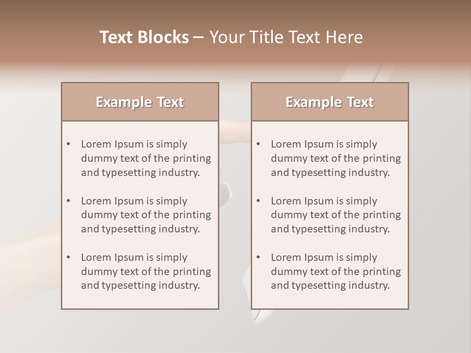 A Woman's Hand Pointing At A Laptop Screen PowerPoint Template
