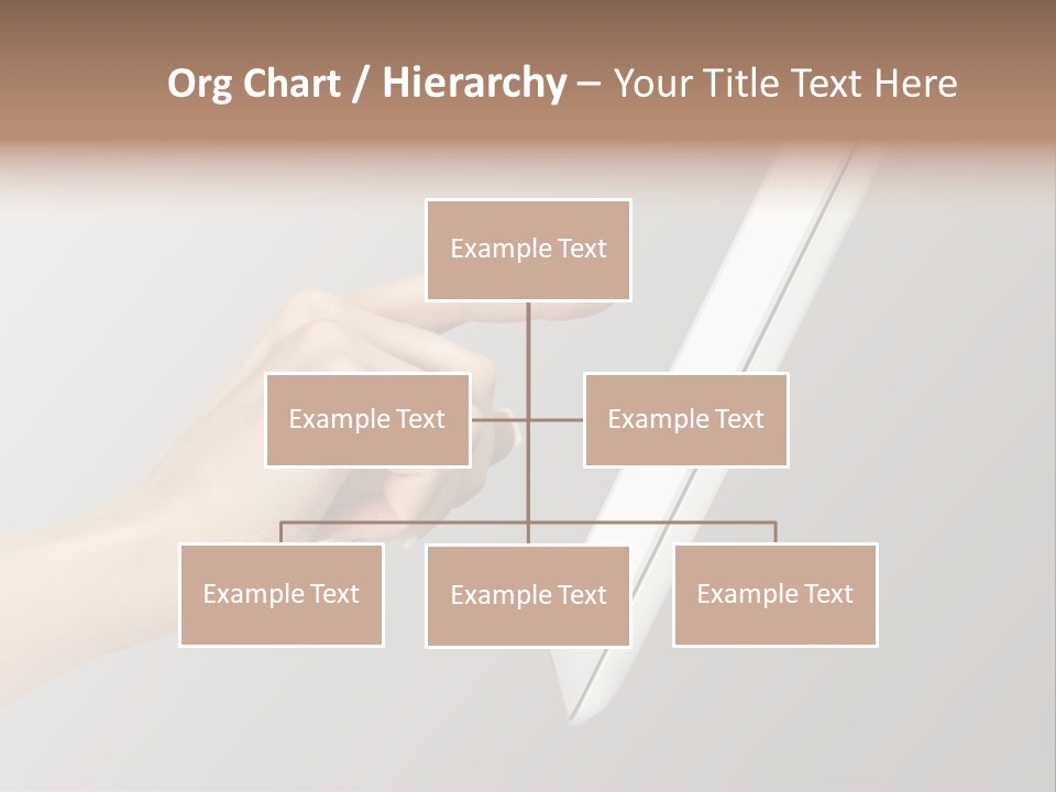 A Woman's Hand Pointing At A Laptop Screen PowerPoint Template