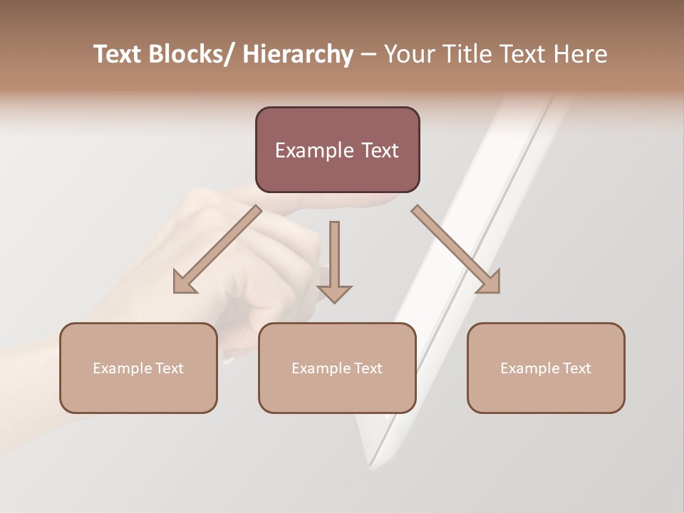 A Woman's Hand Pointing At A Laptop Screen PowerPoint Template