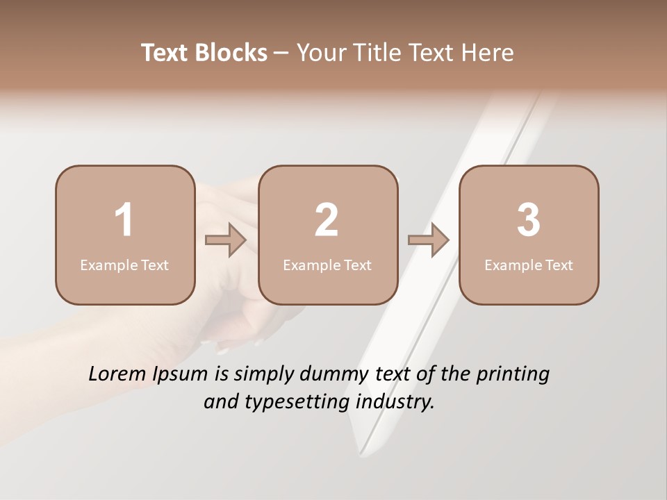 A Woman's Hand Pointing At A Laptop Screen PowerPoint Template