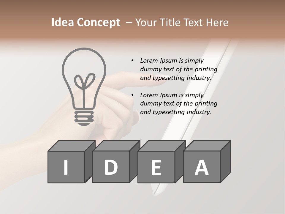 A Woman's Hand Pointing At A Laptop Screen PowerPoint Template