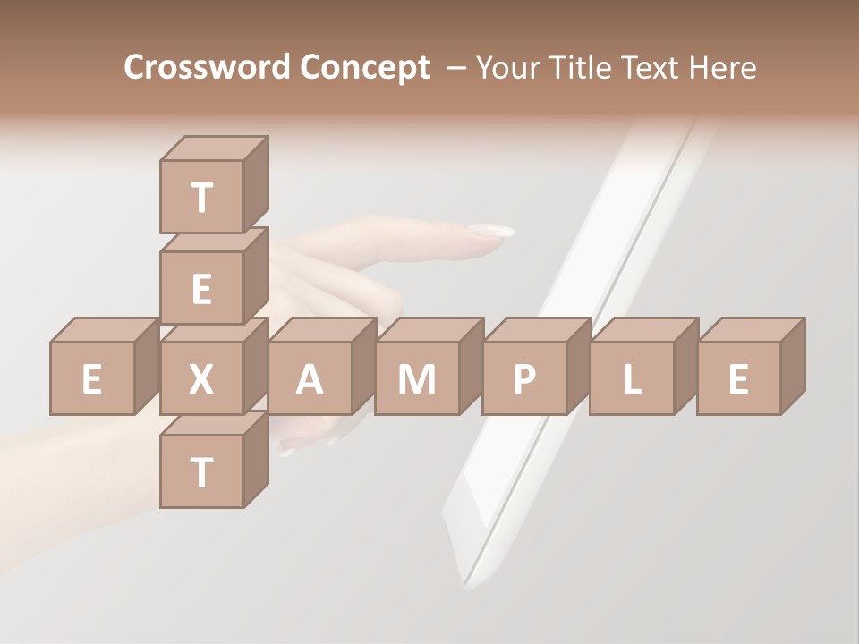 A Woman's Hand Pointing At A Laptop Screen PowerPoint Template