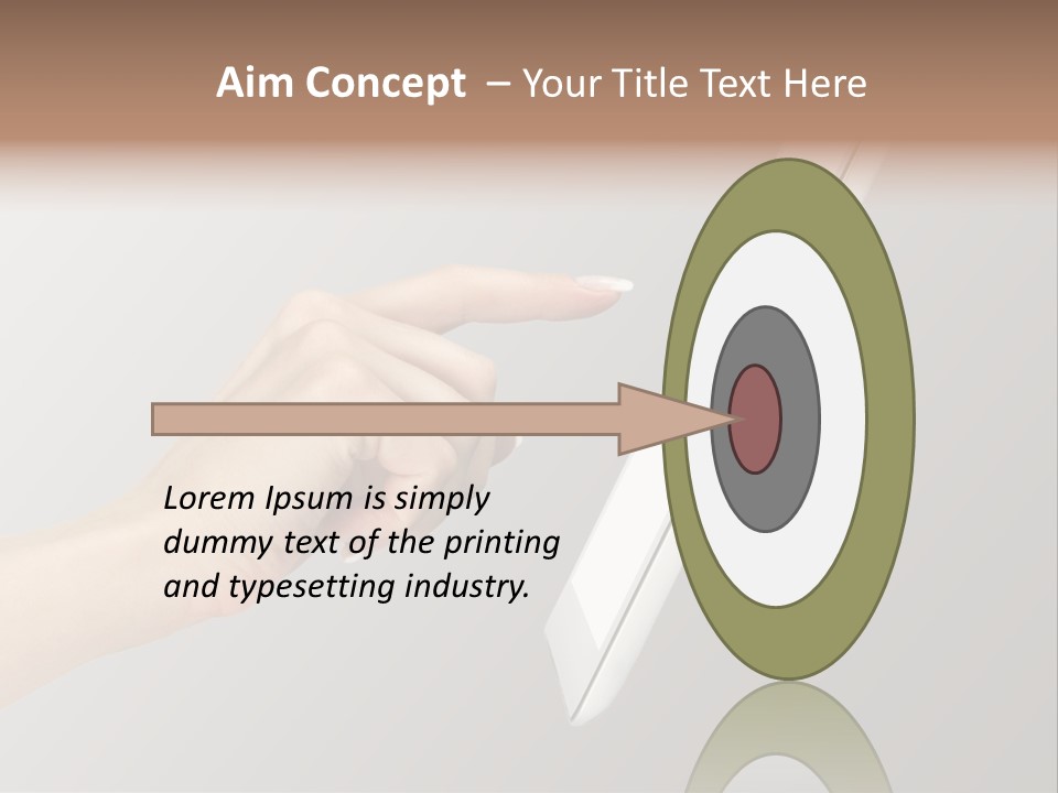 A Woman's Hand Pointing At A Laptop Screen PowerPoint Template