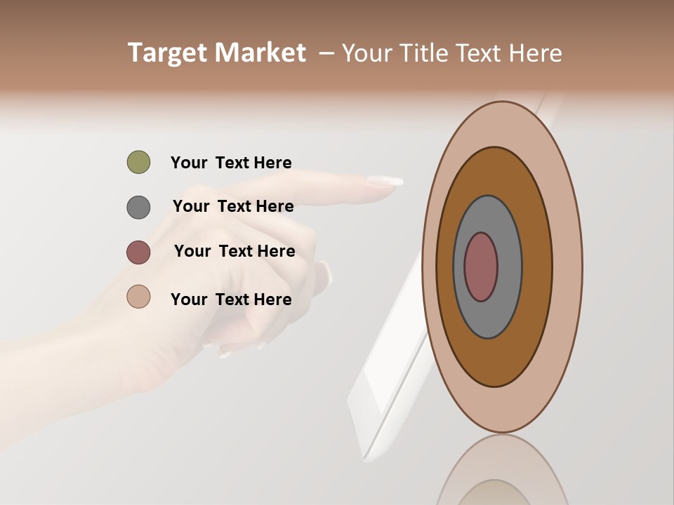 A Woman's Hand Pointing At A Laptop Screen PowerPoint Template