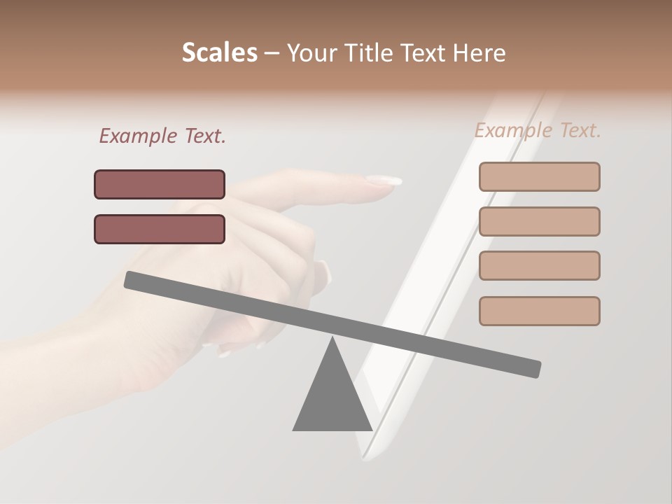 A Woman's Hand Pointing At A Laptop Screen PowerPoint Template