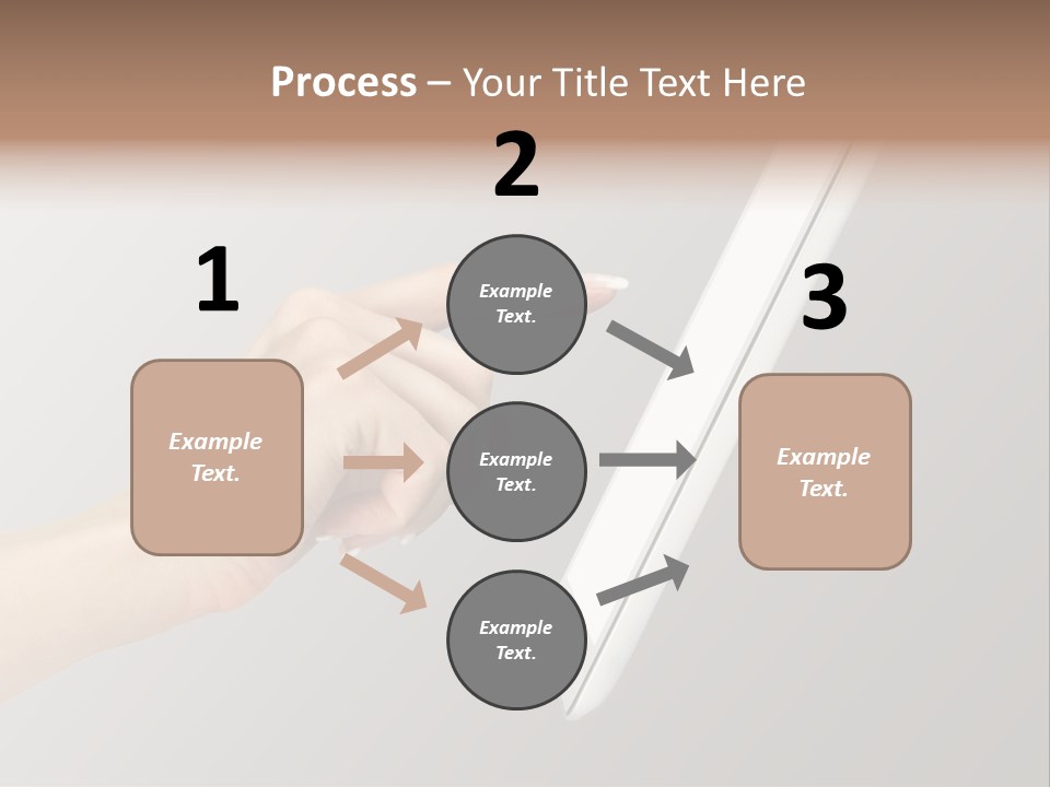 A Woman's Hand Pointing At A Laptop Screen PowerPoint Template