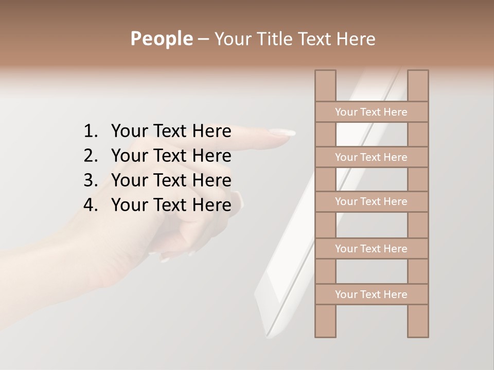 A Woman's Hand Pointing At A Laptop Screen PowerPoint Template
