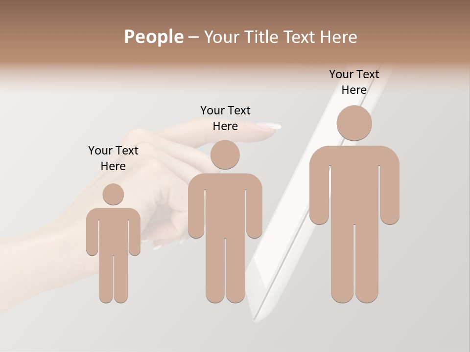 A Woman's Hand Pointing At A Laptop Screen PowerPoint Template
