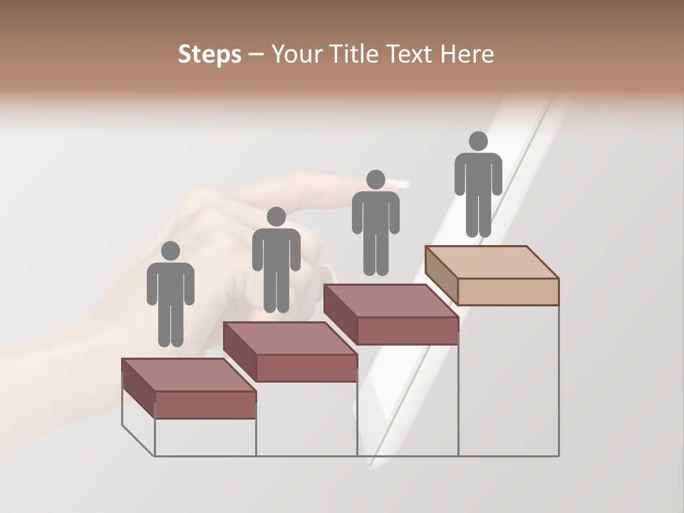 A Woman's Hand Pointing At A Laptop Screen PowerPoint Template