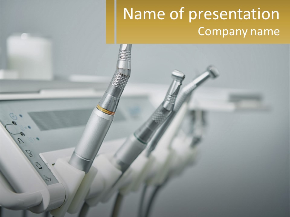 A Group Of Toothbrushes Sitting On Top Of A Table PowerPoint Template