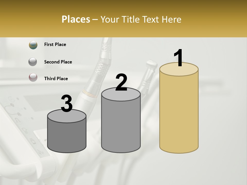 A Group Of Toothbrushes Sitting On Top Of A Table PowerPoint Template