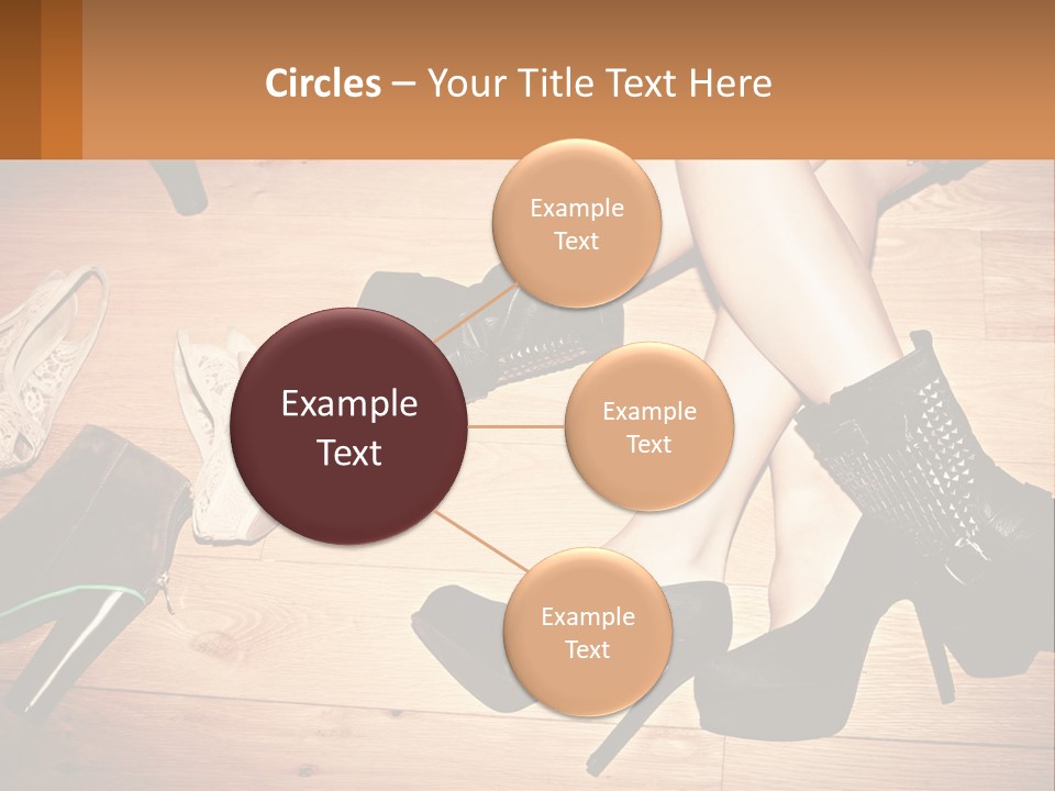 A Group Of Women's Shoes Sitting On Top Of A Wooden Floor PowerPoint Template