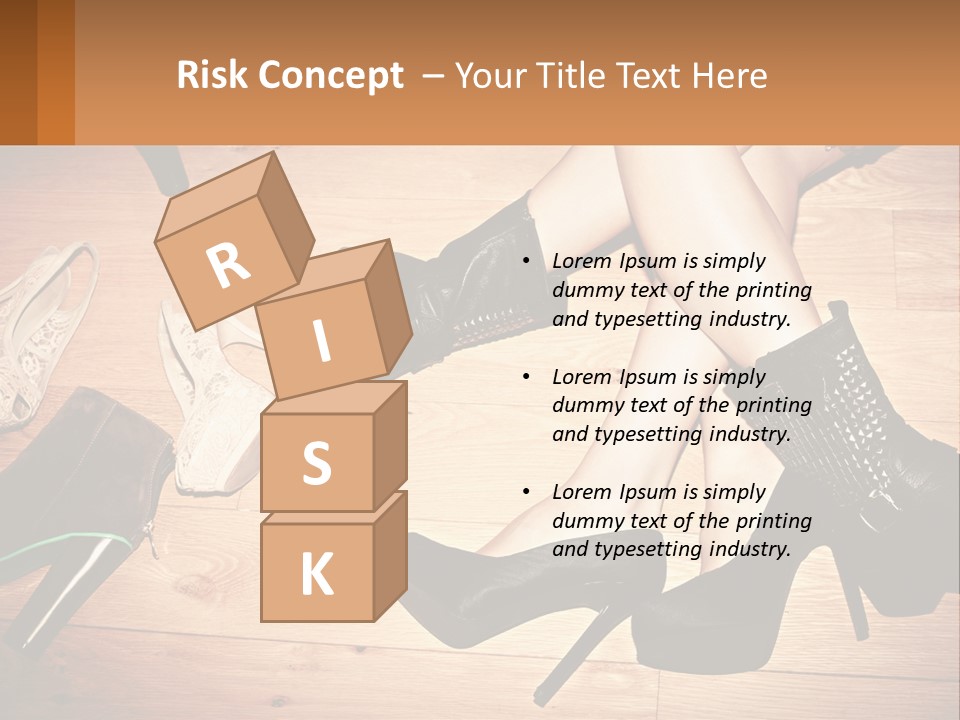 A Group Of Women's Shoes Sitting On Top Of A Wooden Floor PowerPoint Template