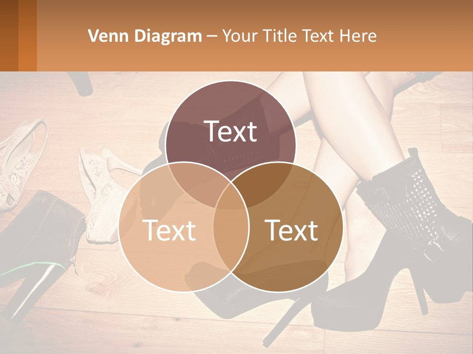 A Group Of Women's Shoes Sitting On Top Of A Wooden Floor PowerPoint Template
