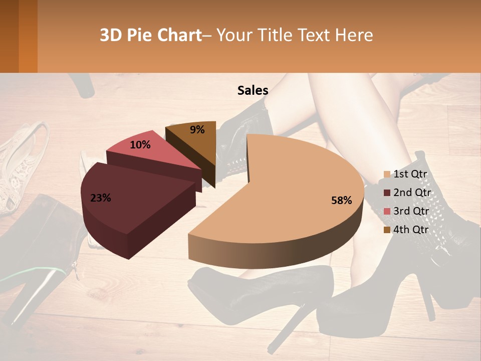 A Group Of Women's Shoes Sitting On Top Of A Wooden Floor PowerPoint Template
