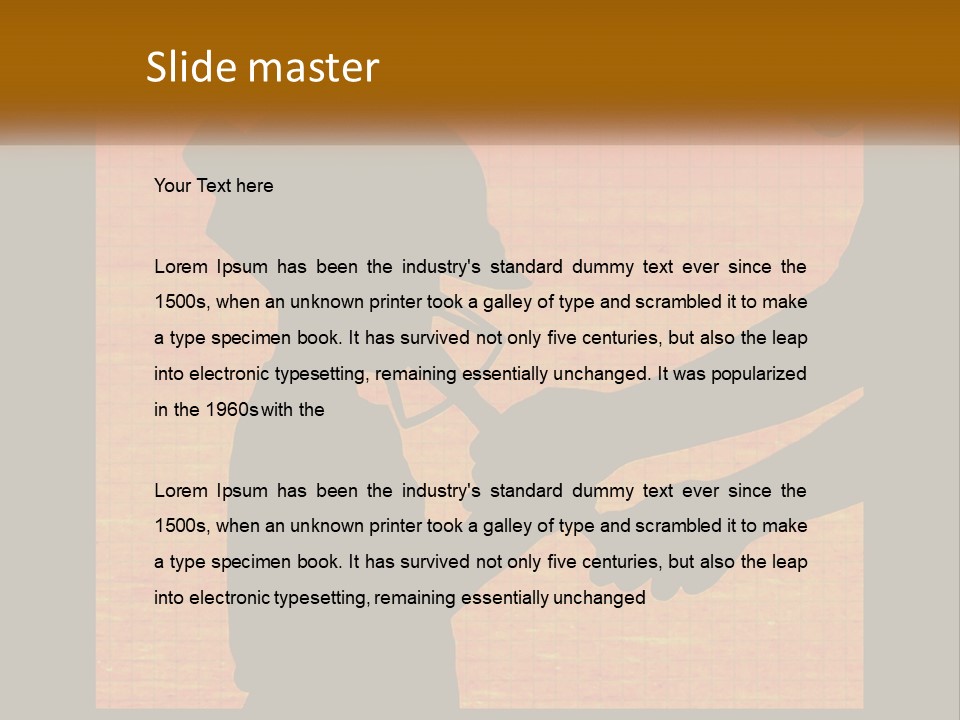 A Silhouette Of A Man Shaking Hands With A Woman PowerPoint Template