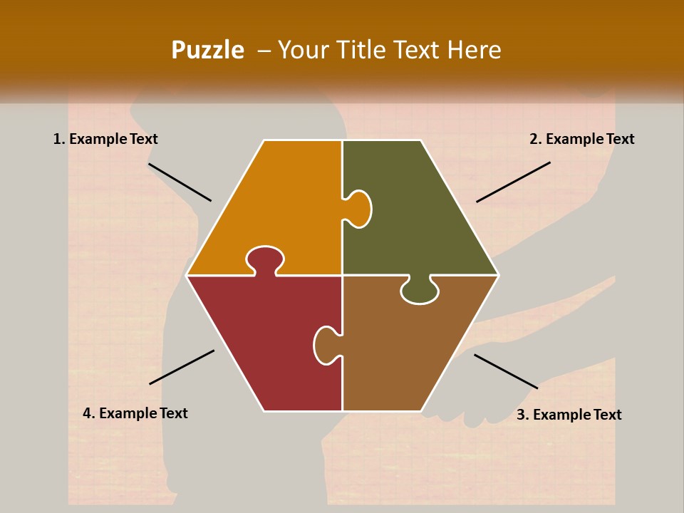 A Silhouette Of A Man Shaking Hands With A Woman PowerPoint Template