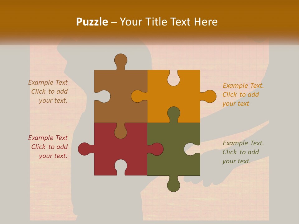 A Silhouette Of A Man Shaking Hands With A Woman PowerPoint Template