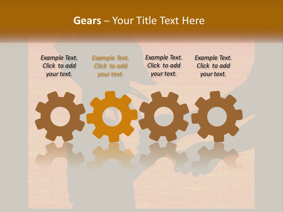 A Silhouette Of A Man Shaking Hands With A Woman PowerPoint Template