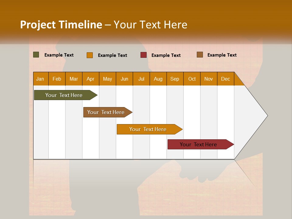 A Silhouette Of A Man Shaking Hands With A Woman PowerPoint Template