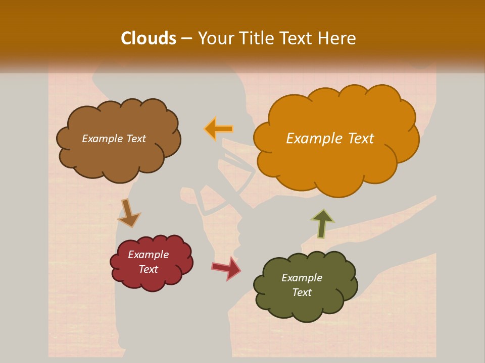 A Silhouette Of A Man Shaking Hands With A Woman PowerPoint Template