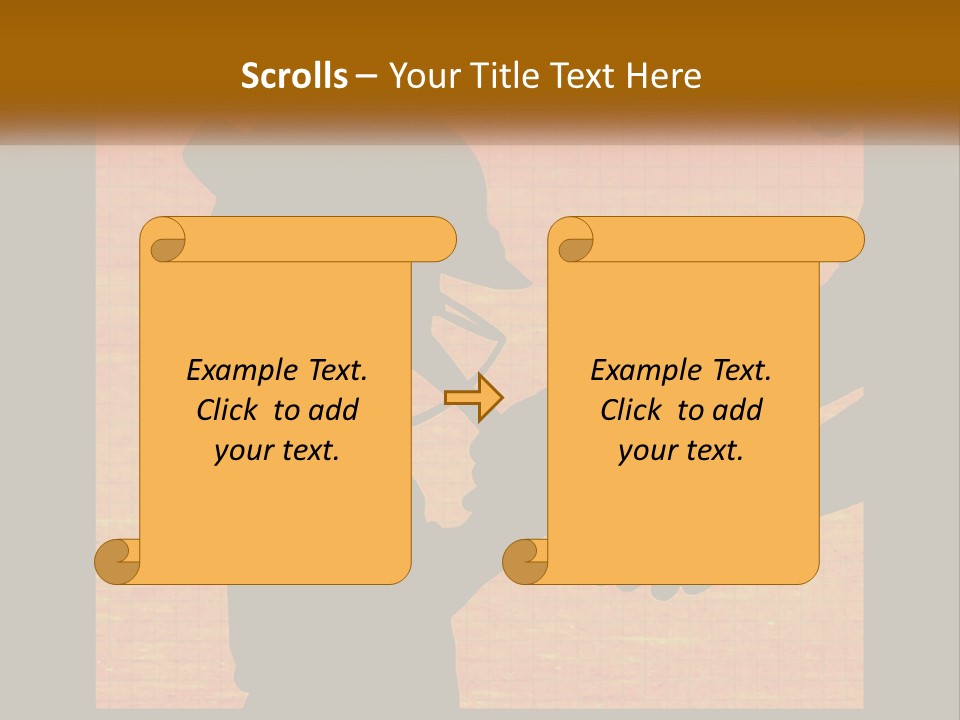 A Silhouette Of A Man Shaking Hands With A Woman PowerPoint Template
