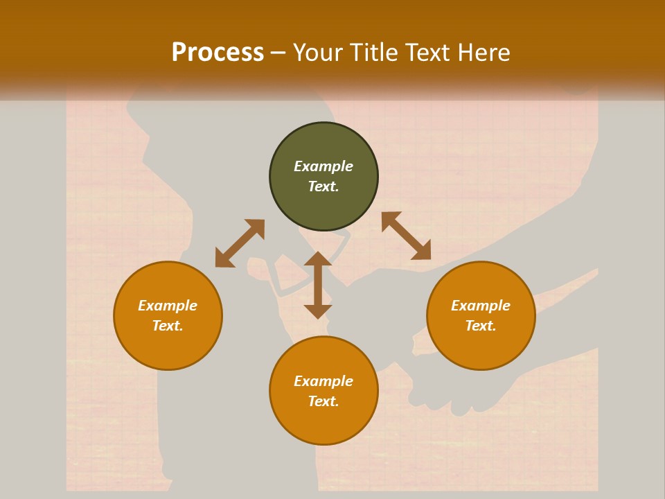 A Silhouette Of A Man Shaking Hands With A Woman PowerPoint Template