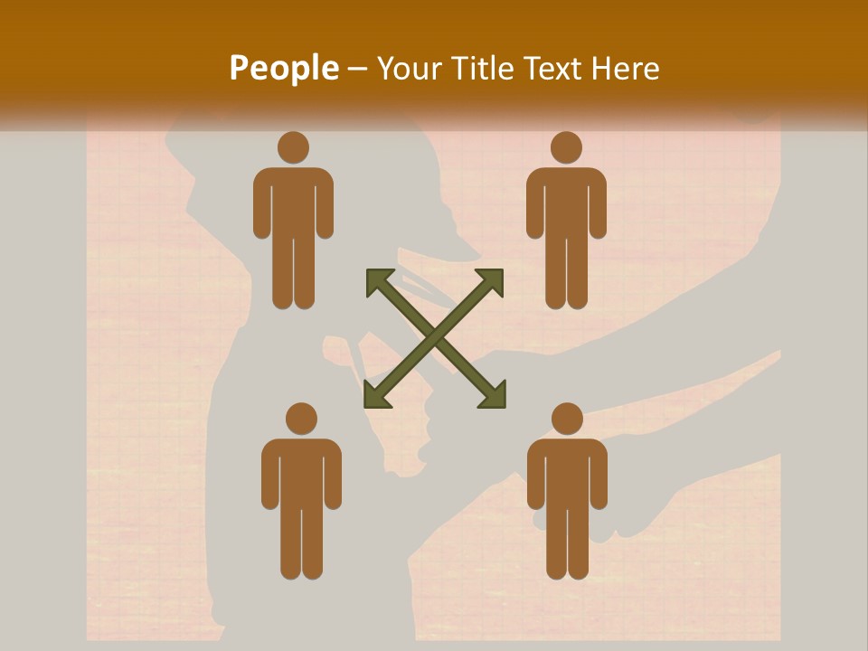 A Silhouette Of A Man Shaking Hands With A Woman PowerPoint Template