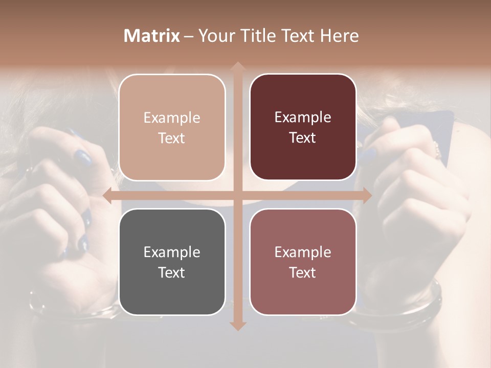 A Woman In A Blue Dress Is Holding A Watch PowerPoint Template