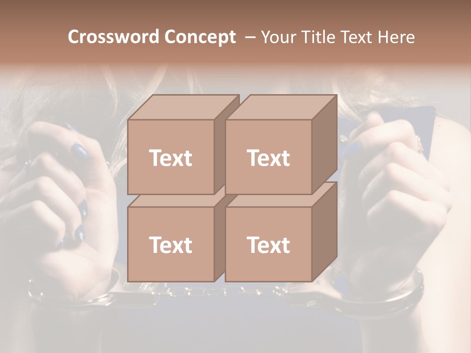 A Woman In A Blue Dress Is Holding A Watch PowerPoint Template