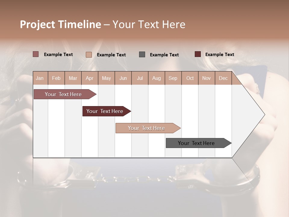 A Woman In A Blue Dress Is Holding A Watch PowerPoint Template