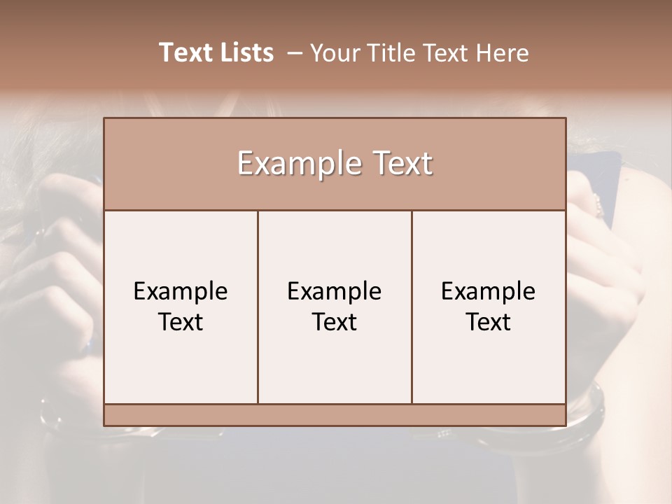 A Woman In A Blue Dress Is Holding A Watch PowerPoint Template