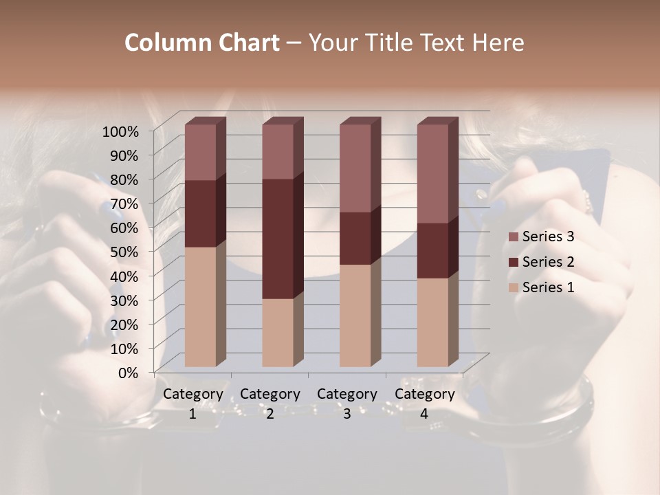 A Woman In A Blue Dress Is Holding A Watch PowerPoint Template