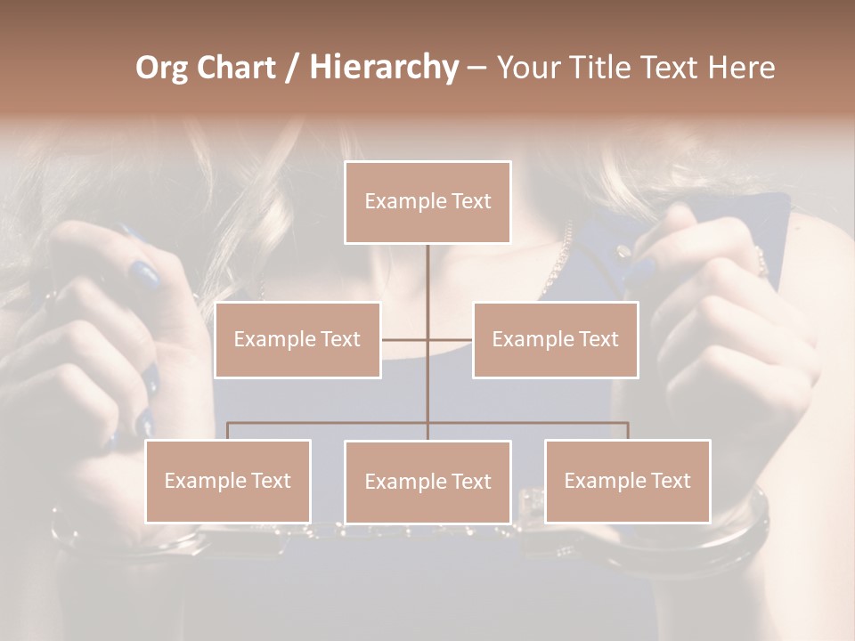 A Woman In A Blue Dress Is Holding A Watch PowerPoint Template