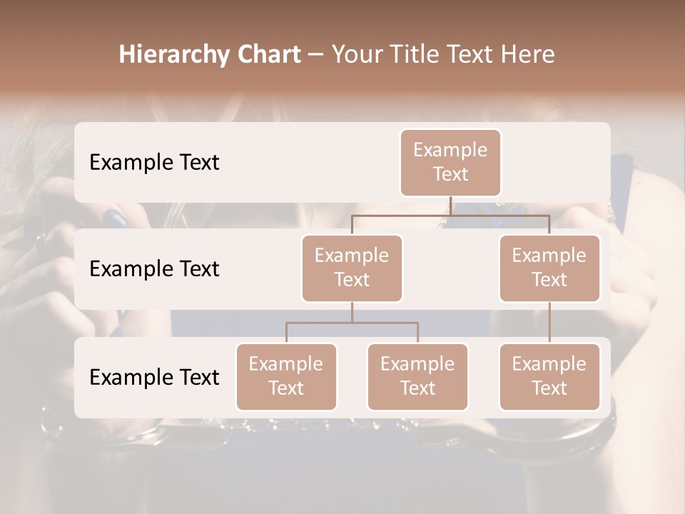 A Woman In A Blue Dress Is Holding A Watch PowerPoint Template