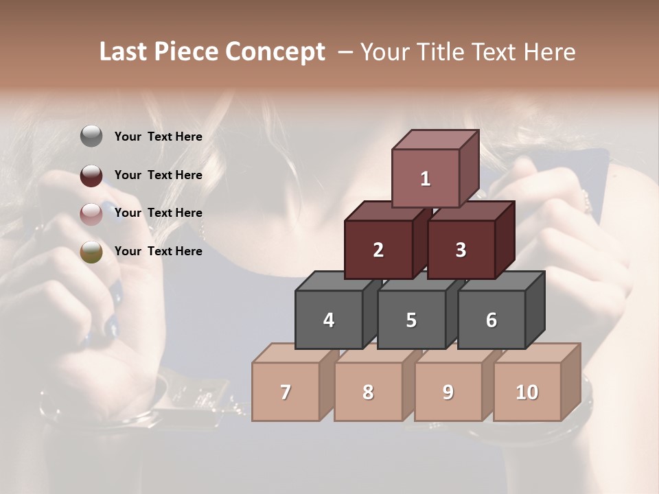 A Woman In A Blue Dress Is Holding A Watch PowerPoint Template