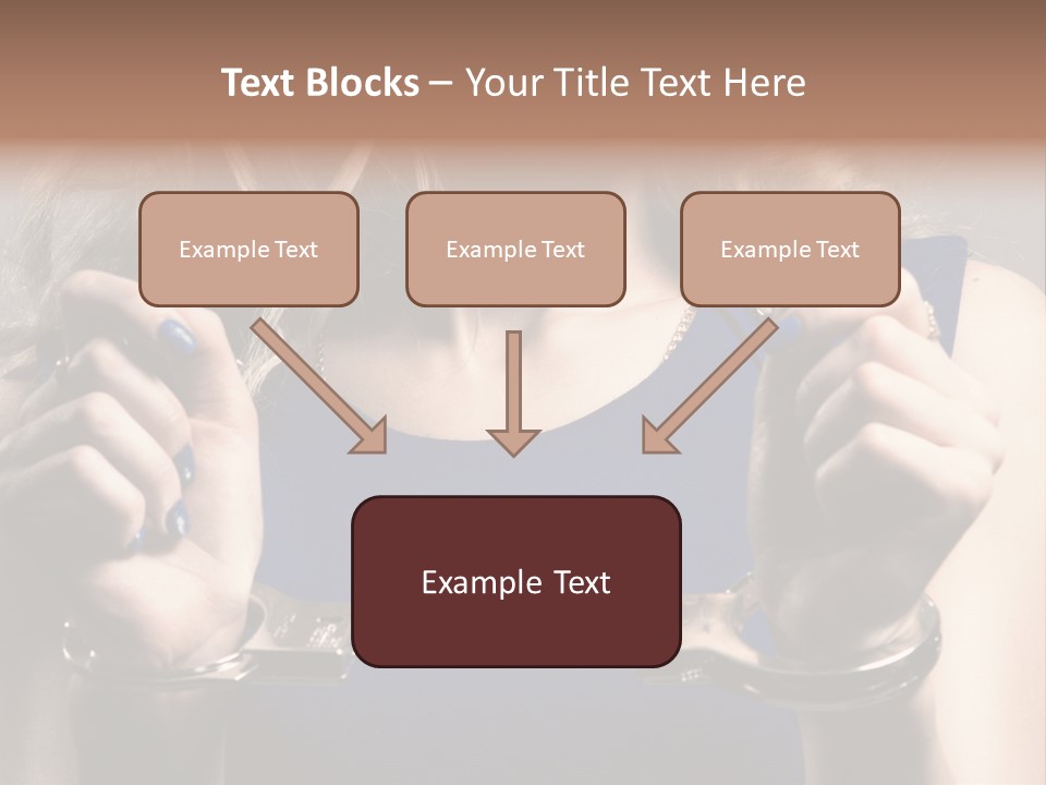 A Woman In A Blue Dress Is Holding A Watch PowerPoint Template