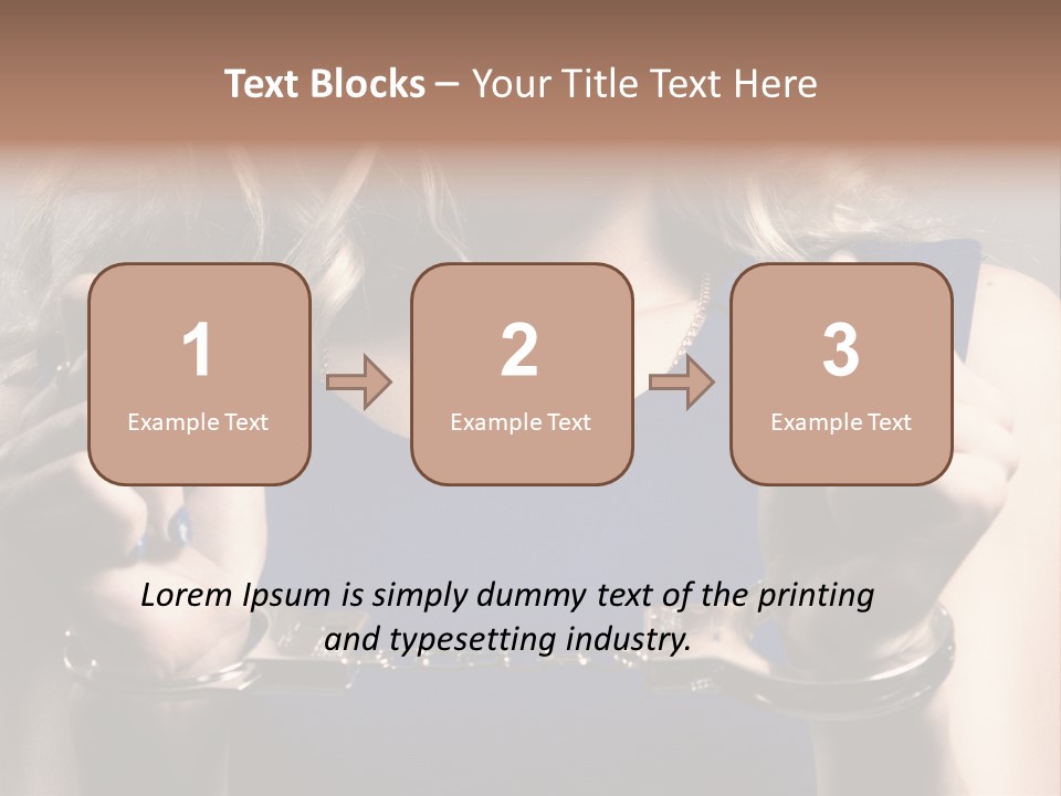 A Woman In A Blue Dress Is Holding A Watch PowerPoint Template