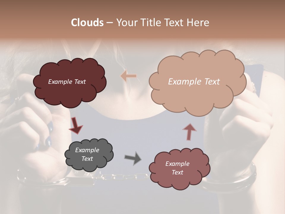 A Woman In A Blue Dress Is Holding A Watch PowerPoint Template