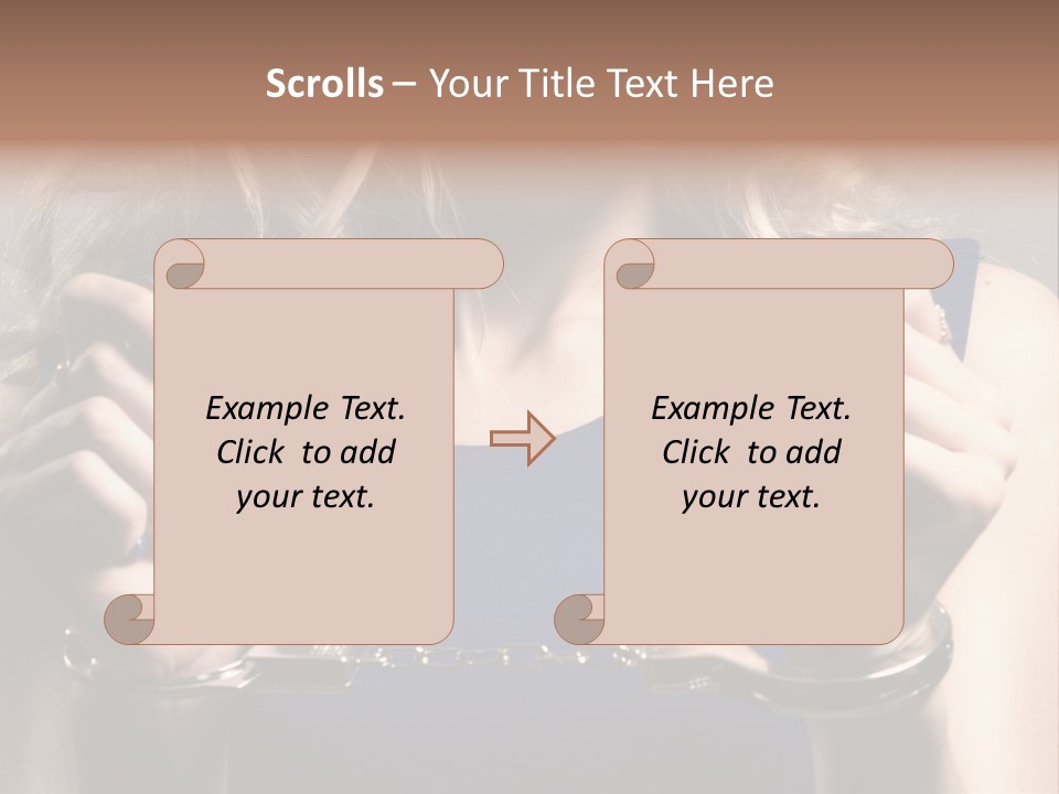 A Woman In A Blue Dress Is Holding A Watch PowerPoint Template