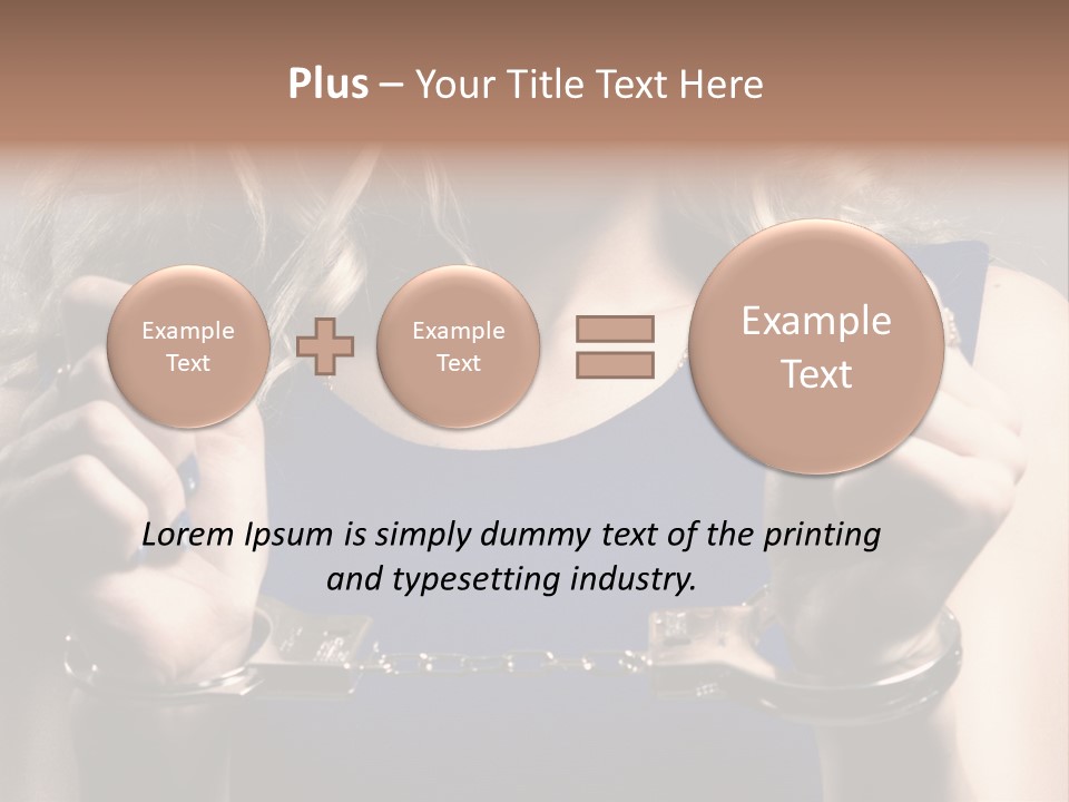 A Woman In A Blue Dress Is Holding A Watch PowerPoint Template