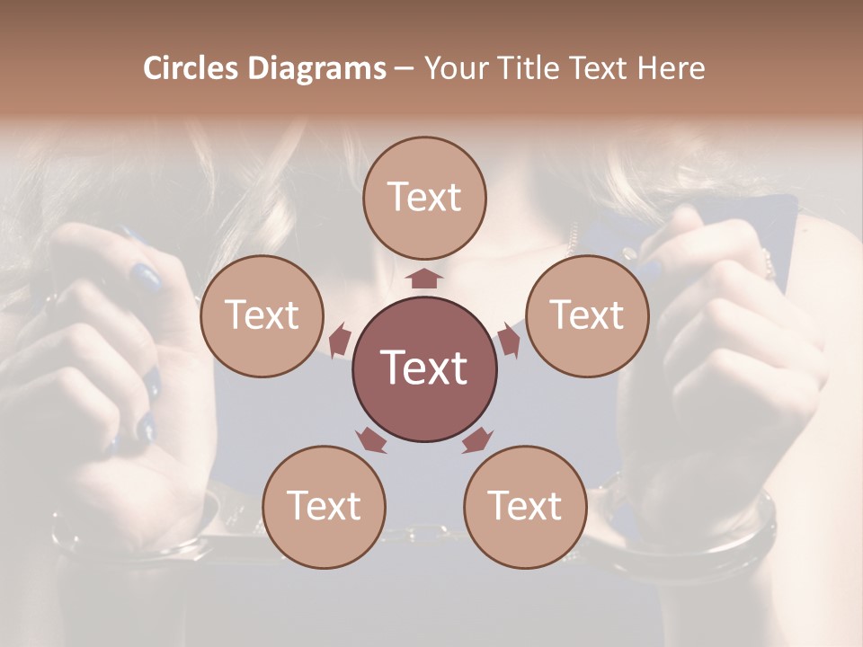 A Woman In A Blue Dress Is Holding A Watch PowerPoint Template