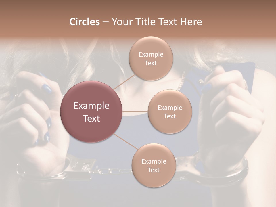 A Woman In A Blue Dress Is Holding A Watch PowerPoint Template