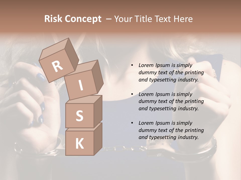 A Woman In A Blue Dress Is Holding A Watch PowerPoint Template