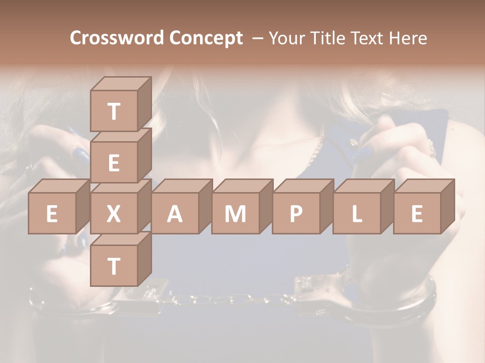 A Woman In A Blue Dress Is Holding A Watch PowerPoint Template