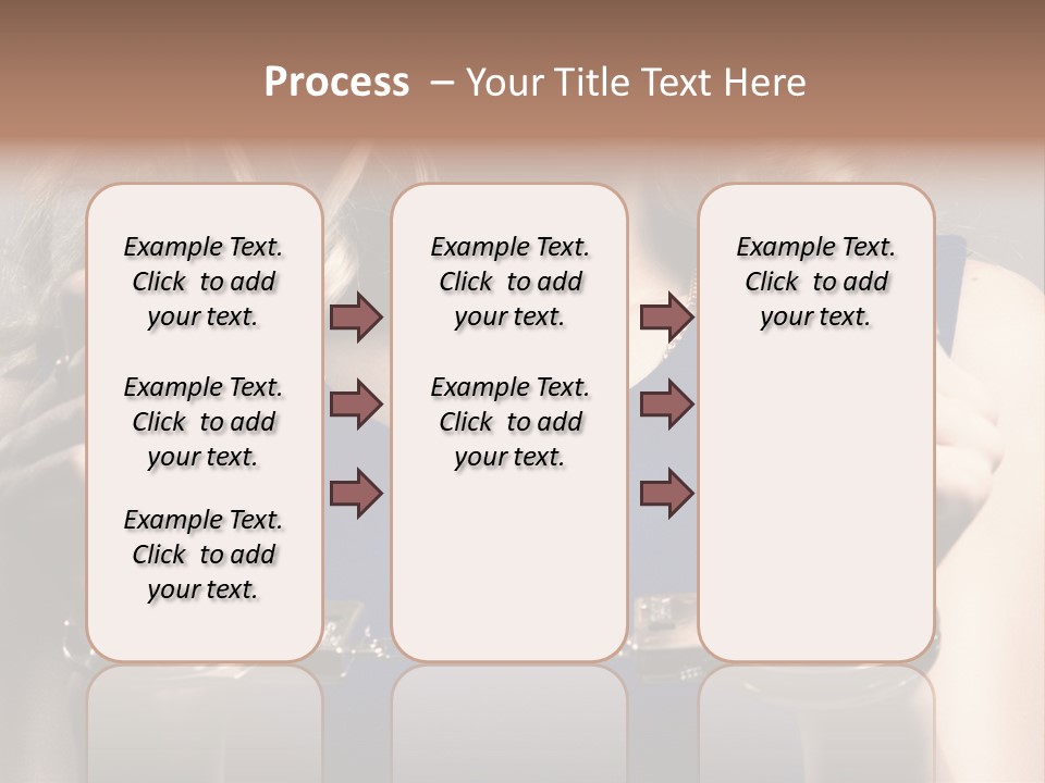 A Woman In A Blue Dress Is Holding A Watch PowerPoint Template