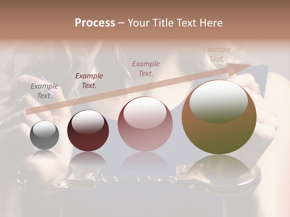 A Woman In A Blue Dress Is Holding A Watch PowerPoint Template