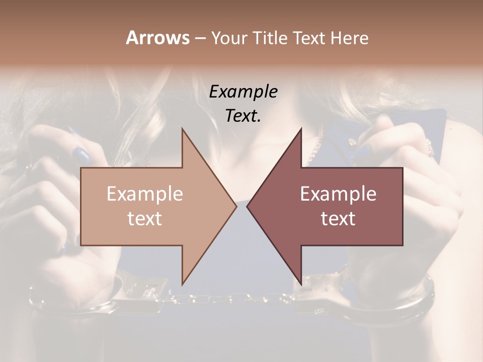 A Woman In A Blue Dress Is Holding A Watch PowerPoint Template